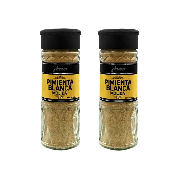 PONTINO Pimienta Blanca Molida 60g 2 Piezas