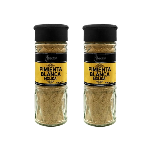PONTINO Pimienta Blanca Molida 60g 2 Piezas