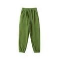 thumbnail image 6 of IVEYRTF Kids Solid Color Jogger Pants Breathable Knit Fashion Casual Comfortable Fit Everyday Active Trousers(Army Green,4-5 Years), 6 of 6
