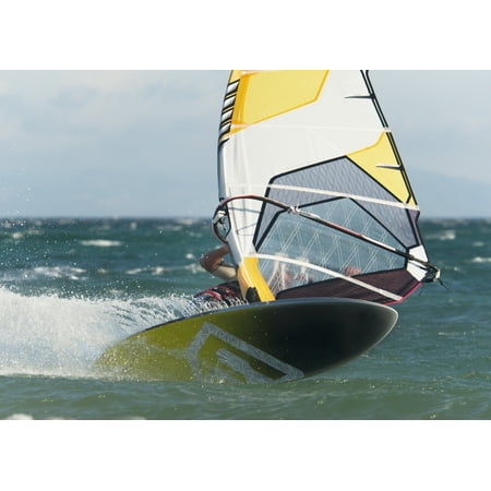 Windsurfing Tarifa Cadiz Andalusia Spain Canvas Art - Ben Welsh Design Pics (36 x 26)
