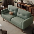thumbnail image 4 of Accreate 65" Sofa Couch, Mid Century Modern Loveseat Couch with Wood Legs & Trim for Living Room, Bedroom, Office, Linen, 4 of 7