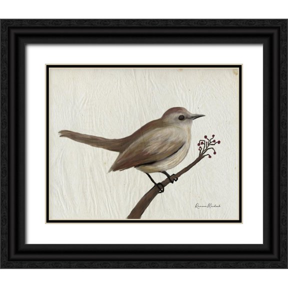 Murdock, Ramona 32x26 Black Ornate Wood Framed with Double Matting Museum Art Print Titled - Mockingbird Medley II