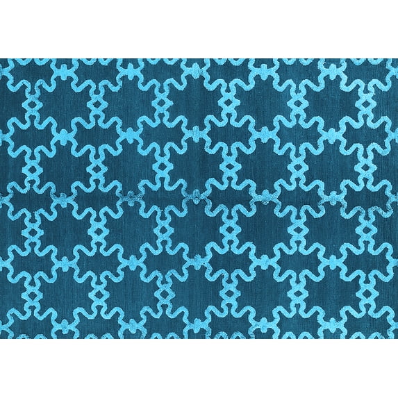 Ahgly Company Indoor Rectangle Oriental Light Blue Industrial Area Rugs, 2' x 3'