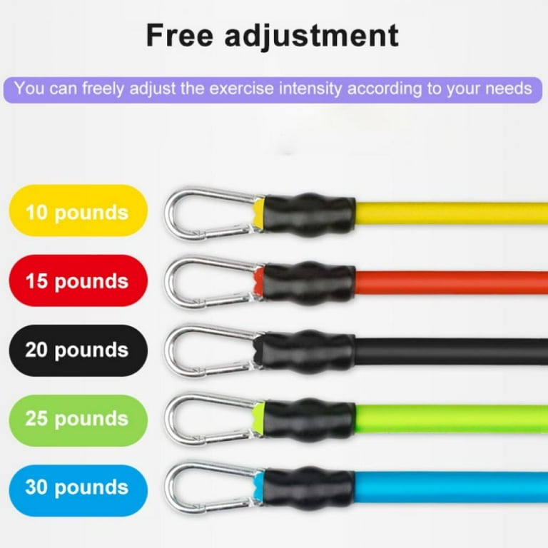 Multifunction Tension Rope 5 Tube Elastic Yoga Pedal Puller Resistance Band Natural Latex Tension Rope Fitness Equipment for Abdomen Waist Arm Leg