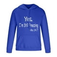 thumbnail image 3 of Yes,I'm Still Freezing Mens Hooded Tops Funky Long Sleeve Hoodie Fashion Baggy Casual Sweatshirts Outdoor Streetwear, 3 of 4