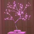 thumbnail image 4 of Árbol iluminado Mesa LED Shimmer Tree Light Batería y USB Touch Switch Luces Rama Luces para el hogar de vacaciones Luz nocturna decorativa para sala de estar Regalos Xmax Blanco Fokelyi LL-1939, 4 of 5