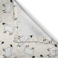 thumbnail image 5 of Ambesonne Sheep Grommet Curtain, Cartoon Animals Grass, 50" x 72", White Black Green, 5 of 6