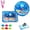 Square+Circle, variant on Pet Water Sensory Mat for Cats, Anti-Scratch Leak Proof Water Sensory Play Mat with Floating Fish, Thickened Cat Water Bed Toy for Exercise & Hunting, Tummy Time for Kittens and Dogs