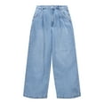 thumbnail image 5 of Weekend Academy Girls Wide Leg Pleated Denim Jeans, Sizes 5-18, 5 of 6