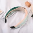 thumbnail image 7 of Unique Bargains Color Block Knotted Wide Headband Fashion Hair Accessories for Women Green 1.57" Width, 7 of 7
