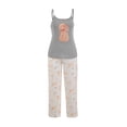 thumbnail image 1 of Set de Pijama Secret Treasures para Mujer, Top y Pantalón Gris-Blanco Talla G, 2 Piezas, 1 of 4