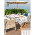 thumbnail image 5 of Outdoor Tablecloth with Umbrella Hole for Patio/Picnic/Party/Camping, Beige Floral Waterproof Table Cloth Rectangle Table Cover Washable, Spring Summer Botanical Flowers (60"x 84"), 5 of 8