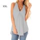 thumbnail image 1 of Qarigey Camisa sin mangas de gasa para mujer, cuello en V, tela suelta de verano, azul, S Prendas para la parte del cuerpo gris XXL, 1 of 2
