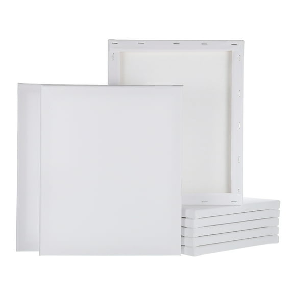 Uxcell 8 Pcs Stretched Canvas, 10x12" Artist Boards 4/5" Profile Cotton Panels,White