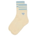 thumbnail image 6 of MeMoi  Sport Rib Heart Crew Socks - Girls - Female, 10, White, 6 of 6