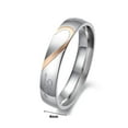thumbnail image 3 of Uloveido Female Real Love Wedding Bands Sets Half Heart Rings Stainless Steel Comfort Fit Matching Promise Rings for Couples Y552 (Size 9), 3 of 7