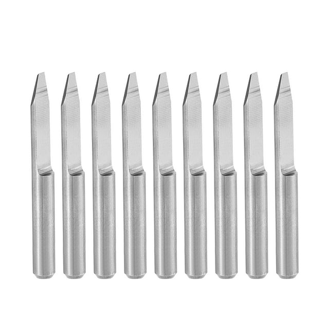 Unique Bargains 1/8' Shank 1.2mm Tip 30 Degree Solid Carbide Wood Engraving Bit CNC Router Tool 10 Pack