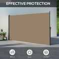 thumbnail image 4 of Outsunny 13' x 6' Retractable Side Awning, Garden Privacy Screen, Khaki, 4 of 10