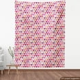 thumbnail image 3 of Ambesonne Pink Fabric by the Yard Upholstery, Geoemetric Triangles Dots, 1 Yard, Multicolor, 3 of 4