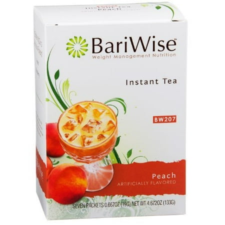 BariWise High Protein Tea / Instant Low-Carb Iced Tea (15g Protein) - Peach (7 Servings/Box) - Low Calorie, Low Carb, Fat Free, Gluten