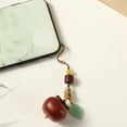 thumbnail image 5 of Brown Woven Persimmon Charm - Car Rearview Mirror, Phone & Bag Decor, Meaningful Accessory, 5 of 6