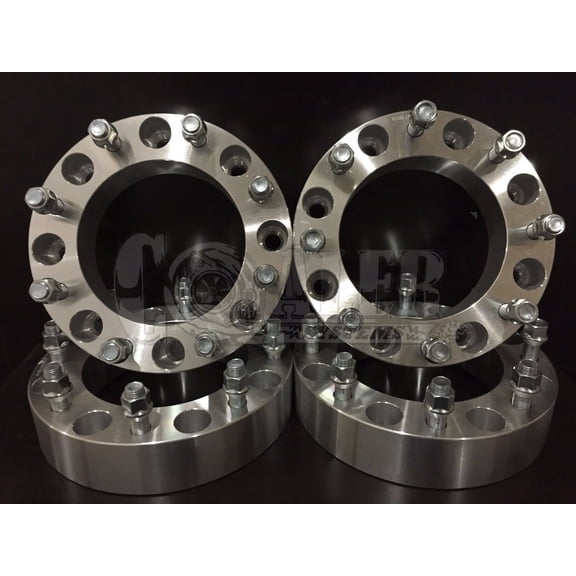 4 X 2 inch Thick Skid Steer Wheel Spacers 8x8 5/8" Studs /Lug Nuts for CAT 2"