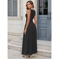 thumbnail image 4 of Vestido largo sin mangas de verano EYNMIN negro para mujer XL, 4 of 5