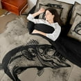 thumbnail image 4 of Feelyou Rustic Pike Fish Twin Bedding Sets 7-Piece for Men, Western Happy Christmas Bedding Comforter Set, Hippie Wildlife Animal Reversible Sheet Sets, Lightweight Room Decor, 4 of 8