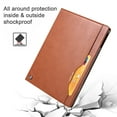 thumbnail image 5 of Dteck Case for Apple iPad Air 4th Generation 10.9-inch (2020 Released),Luxury PU Leather Card Holder Folio Flip iPad Pro 11" 2020/iPad Pro 11" 2018 Case Kickstand Shockproof Protective Cover,Brown, 5 of 6