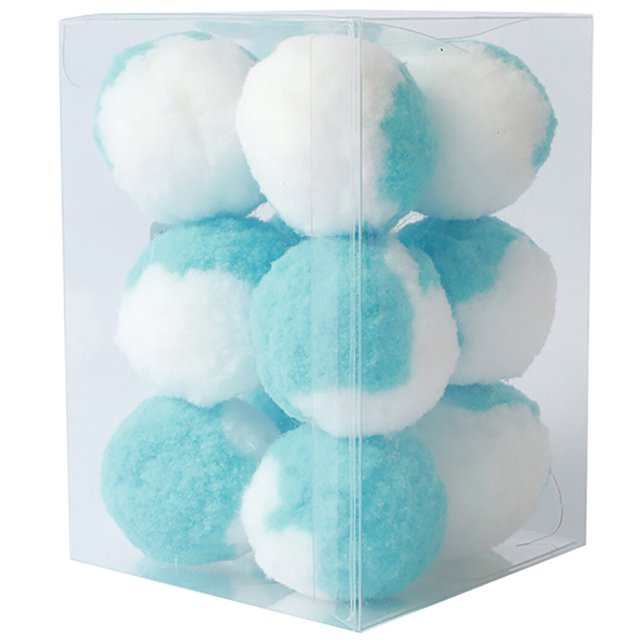 Balles pour Chat Silencieuses en Peluche - 12 Pcs Jouets Interactifs Mignons à Pompons pour Animaux Balles Jouets pour Chaton