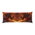 thumbnail image 2 of Body Pillow Cover, Halloween Flame Skeleton Knight Body Pillow PillowCase with Zipper, Soft and Skin-Friendly Long Pillow Case for Hair and Skin(20"x54" ), 2 of 7