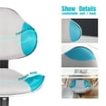 thumbnail image 5 of JJS Home Office Low Back Computer Executive Chair, Ergonomic Mesh Chair with Extra Large Base and Pads, Grey/Blue, 5 of 7