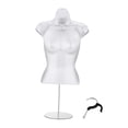 thumbnail image 3 of DYNWAVECA Mannequin Torso Clothes Holder Manikin for Retail Garment Vendor Shop Commercial Female, 3 of 10