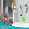 thumbnail image 2 of Fippkargo 2 Pack Acrylic Shower Shelves, Wall Mounted Organizer with Water Guide, No Drilling Shampoo Holder Rack, 2 of 8