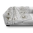 thumbnail image 2 of Astrology Soft Flannel Fleece Blanket, Classic Zodiac Chart Astrologicy Signs Stiylish Constellation Art Lllustration, Cozy Plush for Indoor and Outdoor Use, 50" x 60", White Sepia, by Ambesonne, 2 of 5