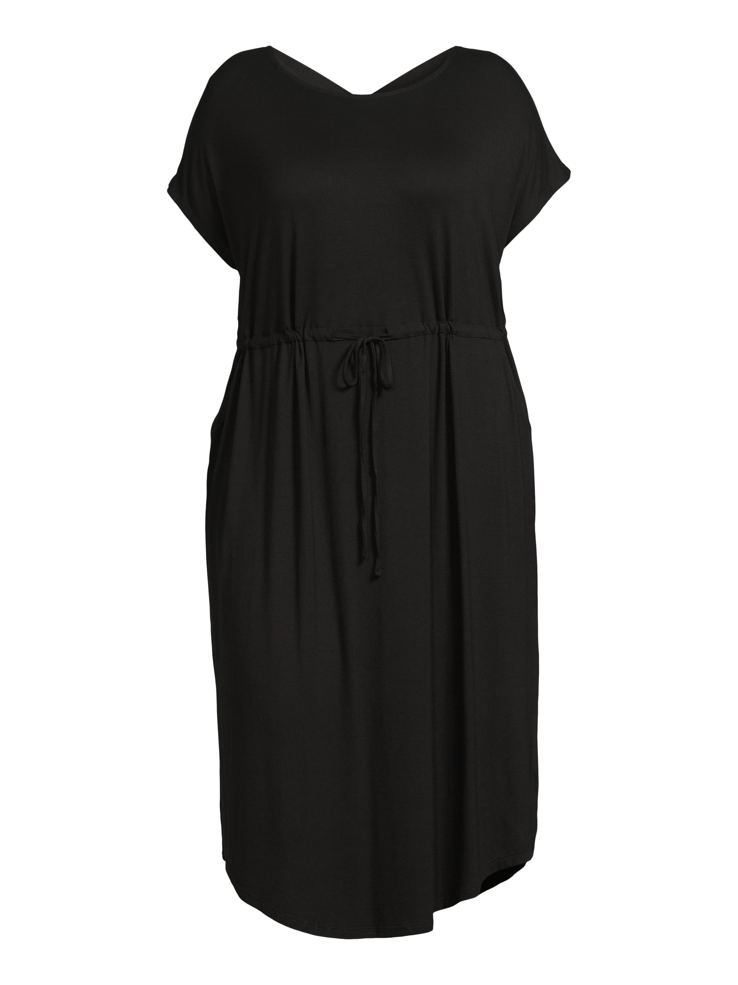 Terra & Sky Women's Plus Size Criss Cross Dress