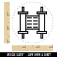 thumbnail image 2 of Torah Scroll Jewish Symbol Israel Self-Inking Rubber Stamp Ink Stamper - Green Ink - Small 3/4 Inch, 2 of 7