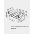 thumbnail image 1 of Multifunctional Cabinet Hanging Kitchen Rack Chopping Board Cabinet Hanger Wall Hanging Storage Wine Glass Pot Cover Rack 25cm large silver, 1 of 6