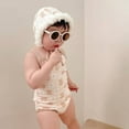 thumbnail image 5 of Mercatoo Toddlers Baby Girls Summer Swimwear Set-Floral Camisoles One 𝐏iece Bathing Suit with Sun Hat 2Pcs Outfit Swimwear, 5 of 5