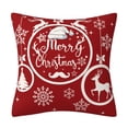 thumbnail image 2 of Christmas Pillow Covers Christmas Tree Snowflake Decorative Red White Throw Pillow Covers Winter Farmhouse Decoration 18x18 inch, 2 of 5