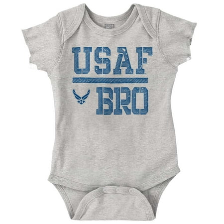 

US Air Force USAF Bro Brother Romper Boys or Girls Infant Baby Brisco Brands 6M