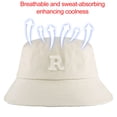 thumbnail image 4 of 55-60cm hat circumference, big head circumference, fisherman hat, women's basin hat, sunscreen sun hat - Beige, 4 of 5