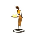 thumbnail image 1 of Inspired Tea Light Candle Holder with Metal Art Girl Figure, 1 of 10