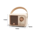 thumbnail image 4 of HM11Plus Bluetooth-compatible Speaker Retro Hands-free Call Gift Mini Portable Wireless Subwoofer FM Radio for Outdoor -Beige, 4 of 5