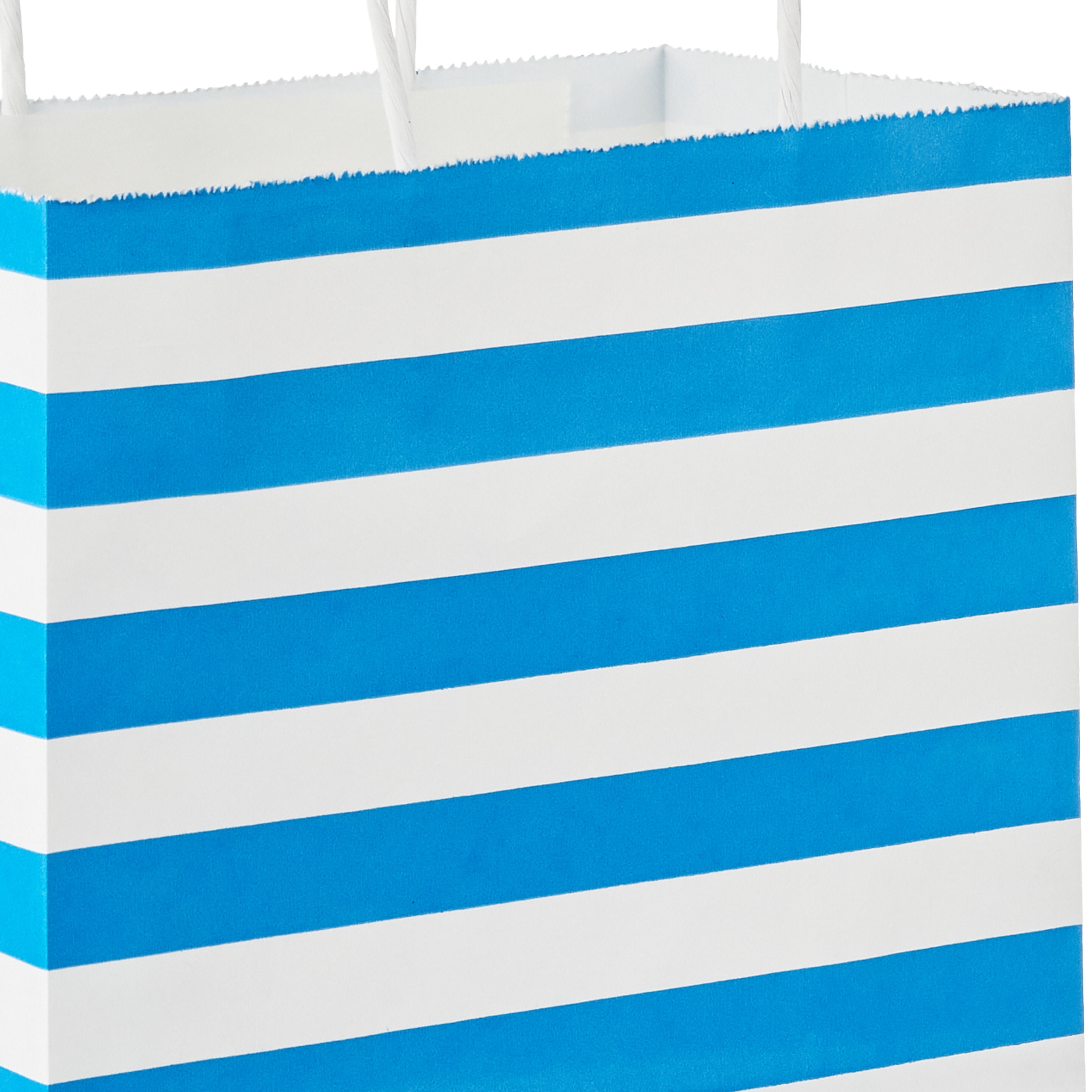 Hallmark Medium Gift Bag (Blue Stripes on White)