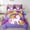 Purple C, variant on Erosebridal Magical Unicorn Bed in a Bag Full size, Initial Letter A Bedding Sets Full Size, Cartoon Rainbow Reversible Comforter Sets with Sheets, Microfiber Bedroom Decoration, 7pcs