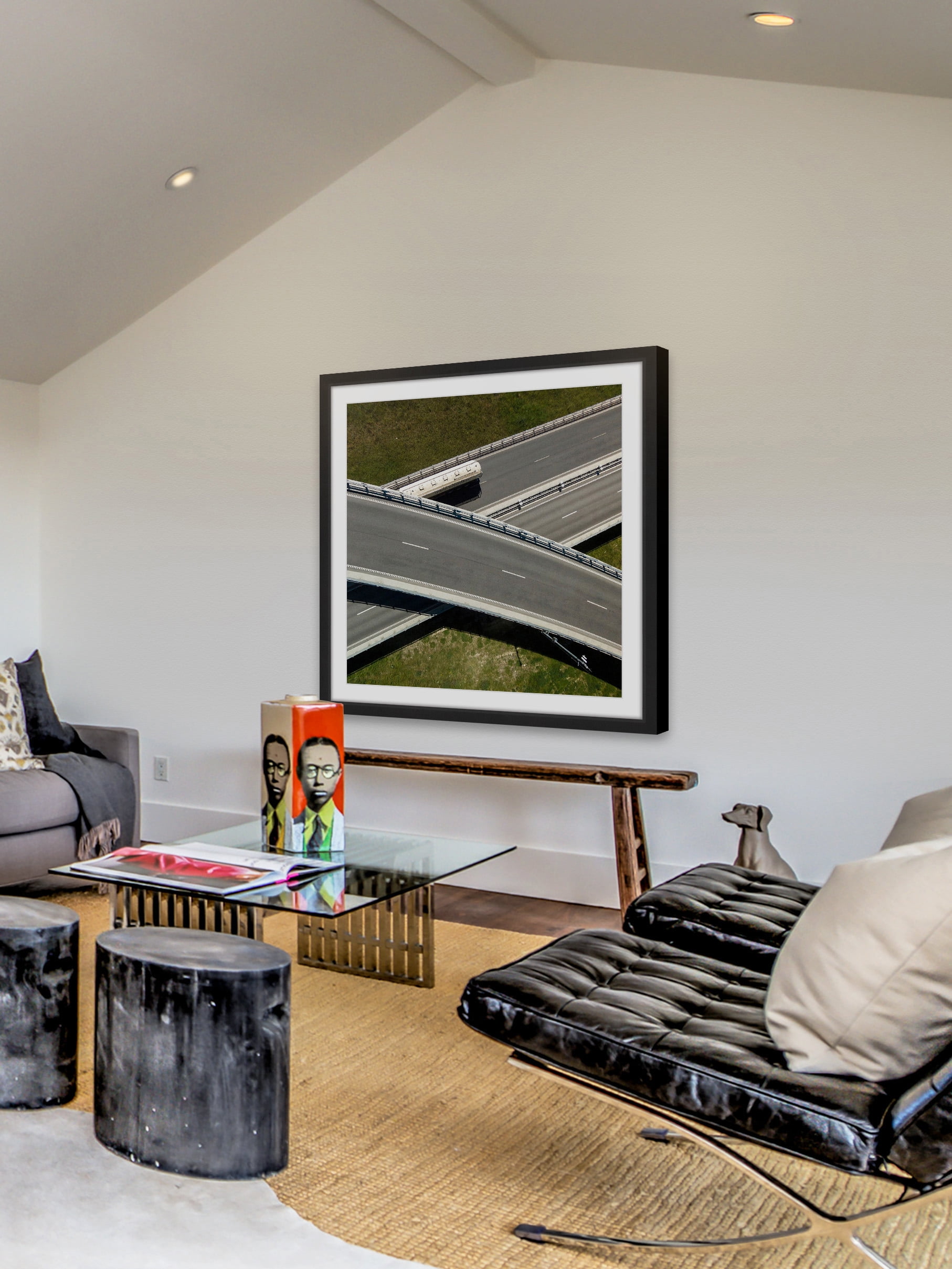 "Overpass" Framed Painting Art Print, 24.0" x 1.5"