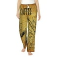 thumbnail image 2 of Kdxio Women's Comfy Stretch Coffee VintagePrint Drawstring Pajama Pants-X-Large, 2 of 9