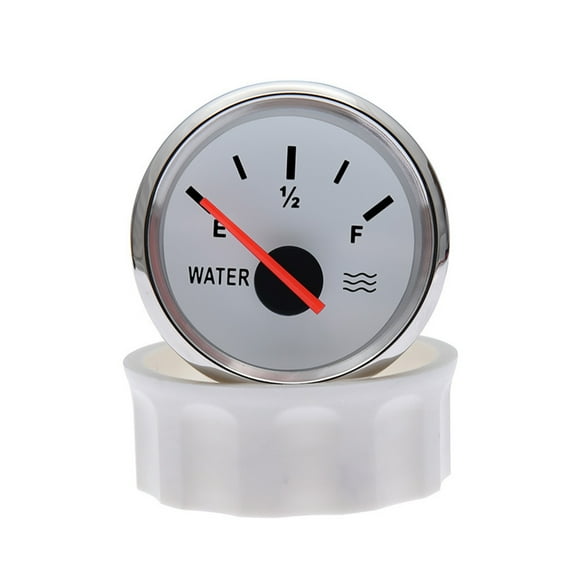 Water Level Gauge With Water Level Sensor 52mm Water Tank Level Indicator With Red Backlight 0-190 Ohm Sensor ,Rugged Construction