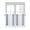 Blue, variant on Half Window Curtains 24 Inches Long, Abstract Geometric Blue Stripe, Window Treatment Curtain Drapes, White Backdrop Short Curtains Tiers for Kitchen Over Sink, 27.5"x24", 2 Panels